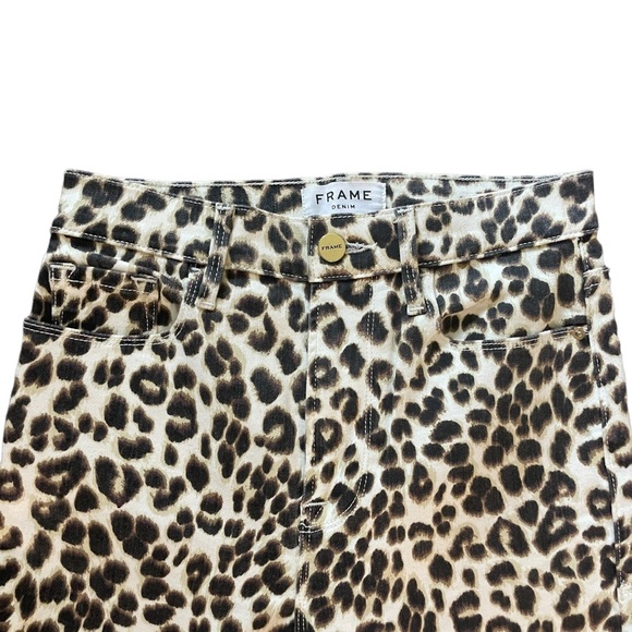 New! FRAME Denim ALI High Rise Skinny Leopard Cigarette Pants Size 25 - Picture 9 of 9